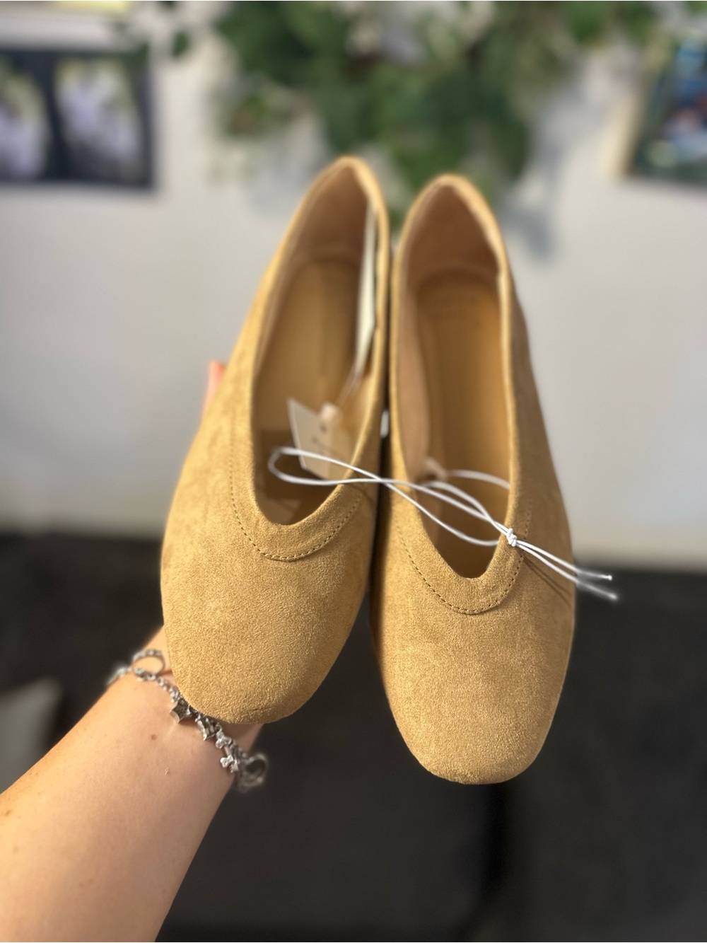 a new day khaki color Suede Ballet Flats - Slip-On Women's Loafers